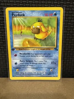 1999 Pokemon Fossil - 1st Edition - Psyduck 53/62 - Ungraded - Image 1