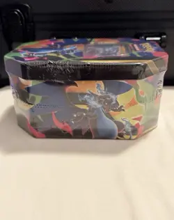 Sealed Pokemon TCG Mega Charizard X EX Tin 4 Booster Packs & Charizard Promo - Image 3