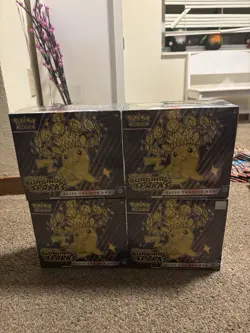Pokemon TCG Scarlet & Violet – Surging Sparks ETB (Lot of 4) – Factory Sealed! - Image 1