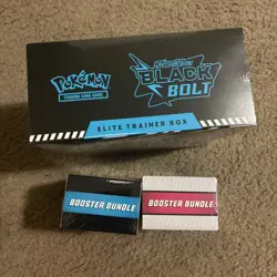 Pokemon TCG Scarlet & Violet WHITE FLARE& BLACK BOLT Lot 1 ETB 2 Booster Bundles - Image 3