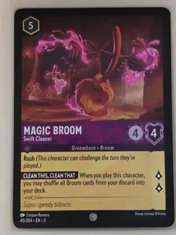 Magic Broom 45/204 Disney Lorcana Into The Inklands Common Cold Foil - Image 1