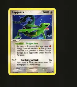 Rayquaza 22/107 Normal Rare Deoxys Pokemon LP/MP Non Holo Pokemon TCG Card - Image 1