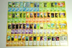 Pokemon card Base Set LOT60 Old Back Non holo Machoke Squirtle Jynx Pikachu etc - Image 1
