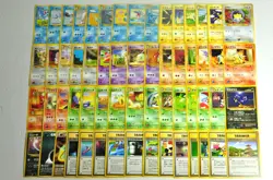 Pokemon card Neo Genesis LOT 60 Old Back Japanese Slowpoke Pikachu Totodile etc - Image 1