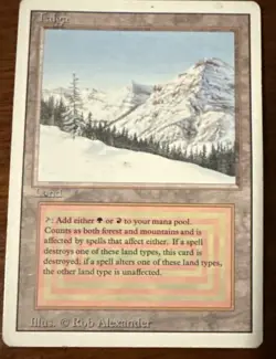 MTG Taiga Revised Edition Regular Rare Light Play - Image 1