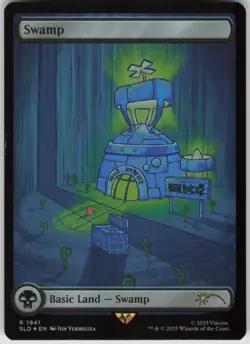 MTG Swamp Rainbow Foil NM Secret Lair Drop Series Magic 1941 - Image 1