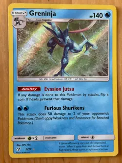 Greninja 9/18 Holo LP - Detective Pikachu 2019 - Pokemon TCG - Image 1