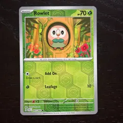 Rowlet 003/064 Pokemon Shrouded Fable Scarlet & Violet Reverse Holo Common NM - Image 1