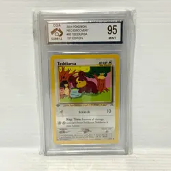 PSA 10 CGA 9.5 - Teddiursa 1st Edition 65/75 - Neo Discovery Graded Pokemon Card - Image 1