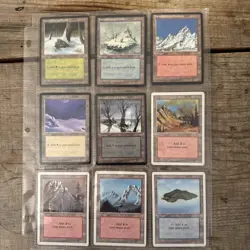 MTG Ice Age Snow-Covered Lands And Revised lands Lot 33 Cards Total - Image 2