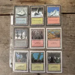 MTG Ice Age Snow-Covered Lands And Revised lands Lot 33 Cards Total - Image 4