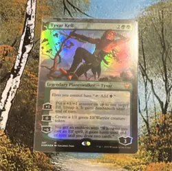 Magic: The Gathering Tyvar Kell Planeswalker Kaldheim Mythic Green Foil 287 - Image 1