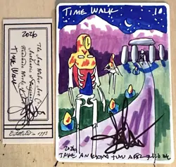 MTG ARTIST PROOF Japanese Urzas Avenger AP Time Walk Sketch Art Amy WEBER - Image 1
