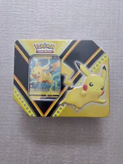 Pokemon TCG Sealed Tin Box V Powers Pikachu Tin (2020, Factory Sealed) - Image 1