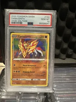 2020 pokemon zamazenta vivid voltage psa 10 - Image 1