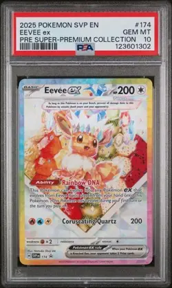 PSA 10 2025 POKEMON SVP EN-SV BLACK STAR PROMO #174 EEVEE ex PRE SUPER-PREMIUM - Image 1