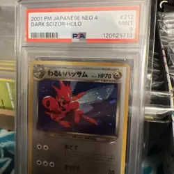 Dark Scizor #212 Holo Japanese Neo Destiny Old Back Vintage Pocket Monster PSA 9 - Image 3