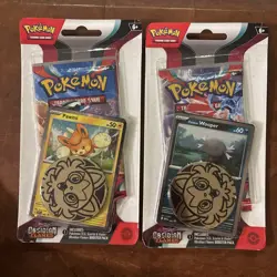 Scarlet & Violet Pokemon Obsidian Flames Booster Pack, Lot of 2 - Wooper & Pawmi - Image 1