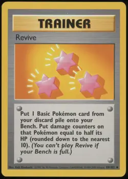 REVIVE (Trainer) 1999-2000 Pokemon Base Set 4th Edition 89/102 - NM - Image 1