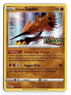 Galarian Zapdos - SWSH124 - Pokemon Sword & Shield Promo PreRelease Holo Rare NM - Image 1