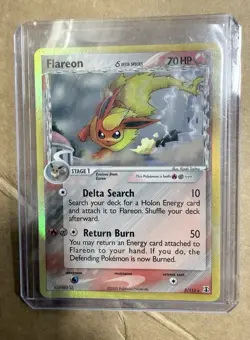 Flareon 5/113 Delta Species Reverse Holo Ultra Rare Pokemon TCG Nintendo MP - Image 1