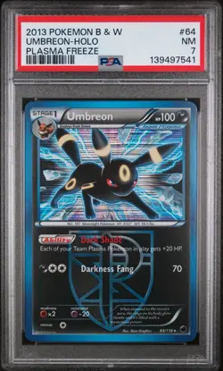 Pokemon 2013 Black & White Plasma Freeze Umbreon Holo #64/116 PSA 7 NEW CERT - Image 1