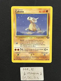 Pokemon WOTC Jungle Set - Cubone - 50/64 - Common Unlimited Edition -NM/VLP - Image 1