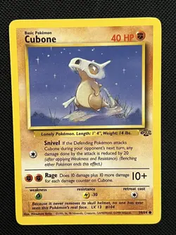 Pokemon WOTC Jungle Set - Cubone - 50/64 - Common Unlimited Edition -NM/VLP - Image 2