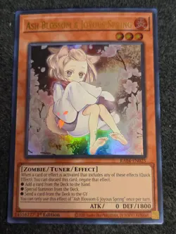 Yugioh Ash Blossom & Joyous Spring RA04-EN025 Ultra Rare 1st Ed Alt Art NM - Image 1