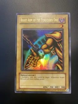 2002 Yugioh Right Arm of the Forbidden One LOB-122 Ultra Original Print LP/MP - Image 1