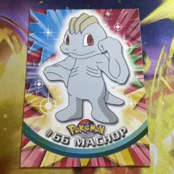 MACHOP #66 Pokemon Card Red Logo NEAR MINT TV Animation - Image 1