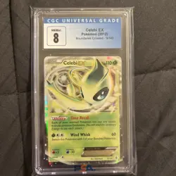 CGC 8 Celebi EX 2012 Boundaries Crossed 9/149 Holo Pokemon Card - Image 1