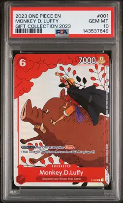 Monkey.D.Luffy (Gift Collection 2023) P-001 One Piece Promotion Card Foil PSA 10 - Image 1