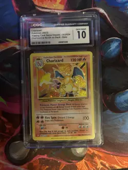 Pokemon CGC GEM MINT 10 Charizard 003/034 TCG Classic Holo Trading Card - Image 1