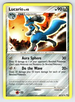 Lucario 53/127 2009 Platinum Set Pokemon Card TCG Nintendo Uncommon - VLP - Image 1