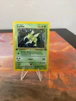 1999 Pokemon Scyther Holo 1st Edition Jungle Set 10/64 - Image 1