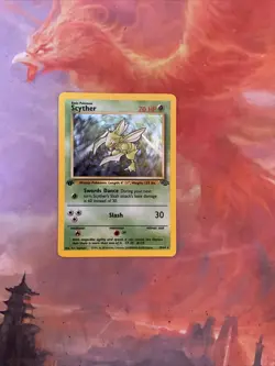 1999 Pokemon Scyther Holo 1st Edition Jungle Set 10/64 - Image 2