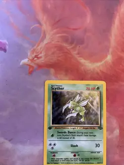 1999 Pokemon Scyther Holo 1st Edition Jungle Set 10/64 - Image 3