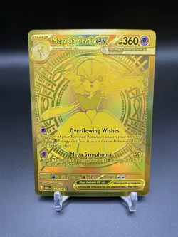 2025 Pokemon GOLD Mega Gardevoir ex 187/132-Mega Evolution Holo NEAR MINT - Image 1