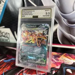 Pokemon Charizard ex 054 SV: Paldean Fates Double Rare AGS 9.5 Mint+ - Image 2