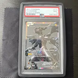 2011 POKEMON BLACK WHITE ZEKROM #114 FULL ART PSA 9 MINT #50816634 B&W - Image 1