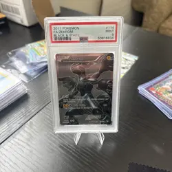 2011 POKEMON BLACK WHITE ZEKROM #114 FULL ART PSA 9 MINT #50816634 B&W - Image 2