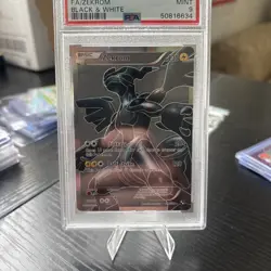 2011 POKEMON BLACK WHITE ZEKROM #114 FULL ART PSA 9 MINT #50816634 B&W - Image 3