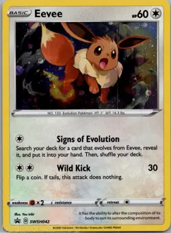 Eevee SWSH042 Promo SWSH Black Star Pokemon NM - Image 1