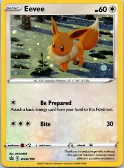 Eevee SWSH190 Promo SWSH Black Star Pokemon LP - Image 1