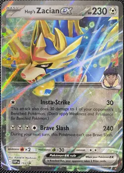 Hop's Zacian ex SVP 193 Black Star Promos Scarlet & Violet Holo - Pokemon Card - Image 1
