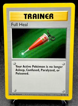 Full Heal 82/102 LP Non Holo Base Set Shadowless Pokemon Card! - Image 1