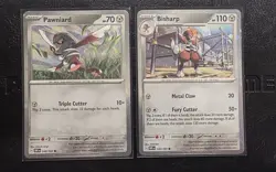 Pokemon TCG Pawniard 148 Bisharp 149 Obsidian Flames Cosmos Holo Promo Card - NM - Image 1