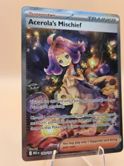 Acerola's Mischief Trainer Card 183 Pokemon TCG Holo Supporter - Image 2