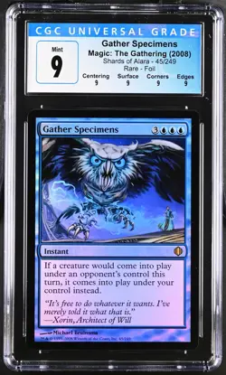 GATHER SPECIMENS Shards of Alara Foil Rare CGC 9 Q MTG [Nostalgium] - Image 1